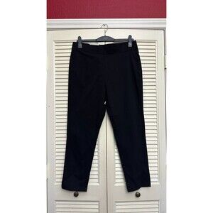 Women's Who What Wear High-Rise Cropped Stretch Pants Black Size 16